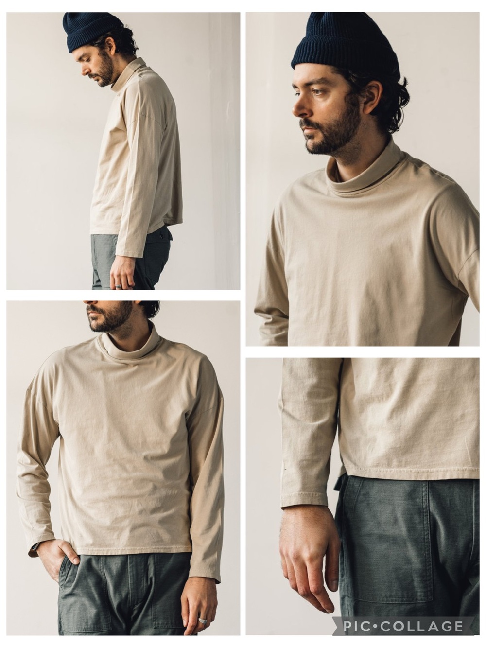 Olderbrother Long Sleeve Turtleneck Organic Japanese Cotton Shirt men’s size XS